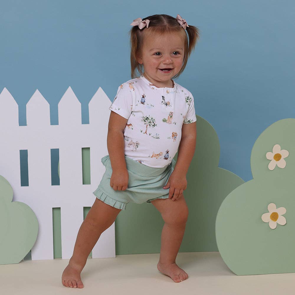 Dog Park Short Sleeve Organic Bodysuit