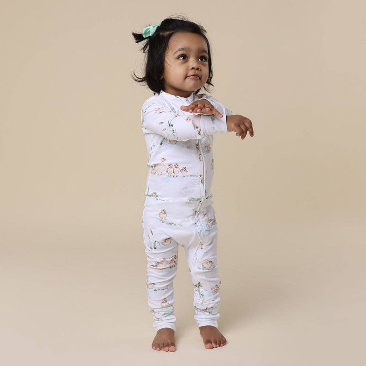 Duck Pond Organic Snugglesuit Convertible Romper: 0000 Newborn