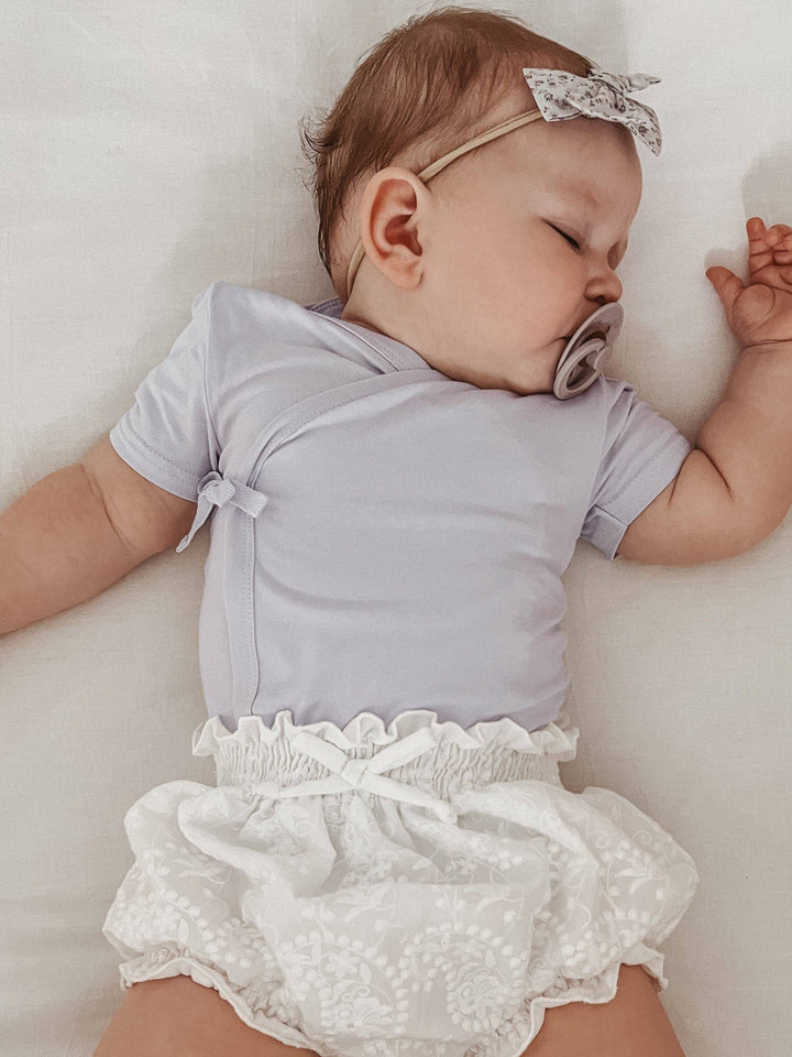 Bamboo/Organic Cotton Willow Bodysuit - Soft Lilac