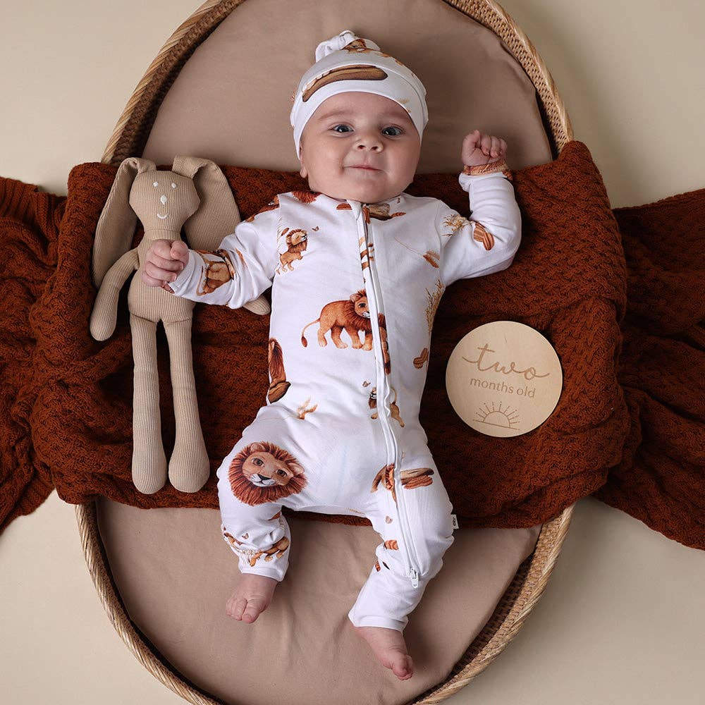 Lion Onesie Organic Snugglesuit Convertible Romper