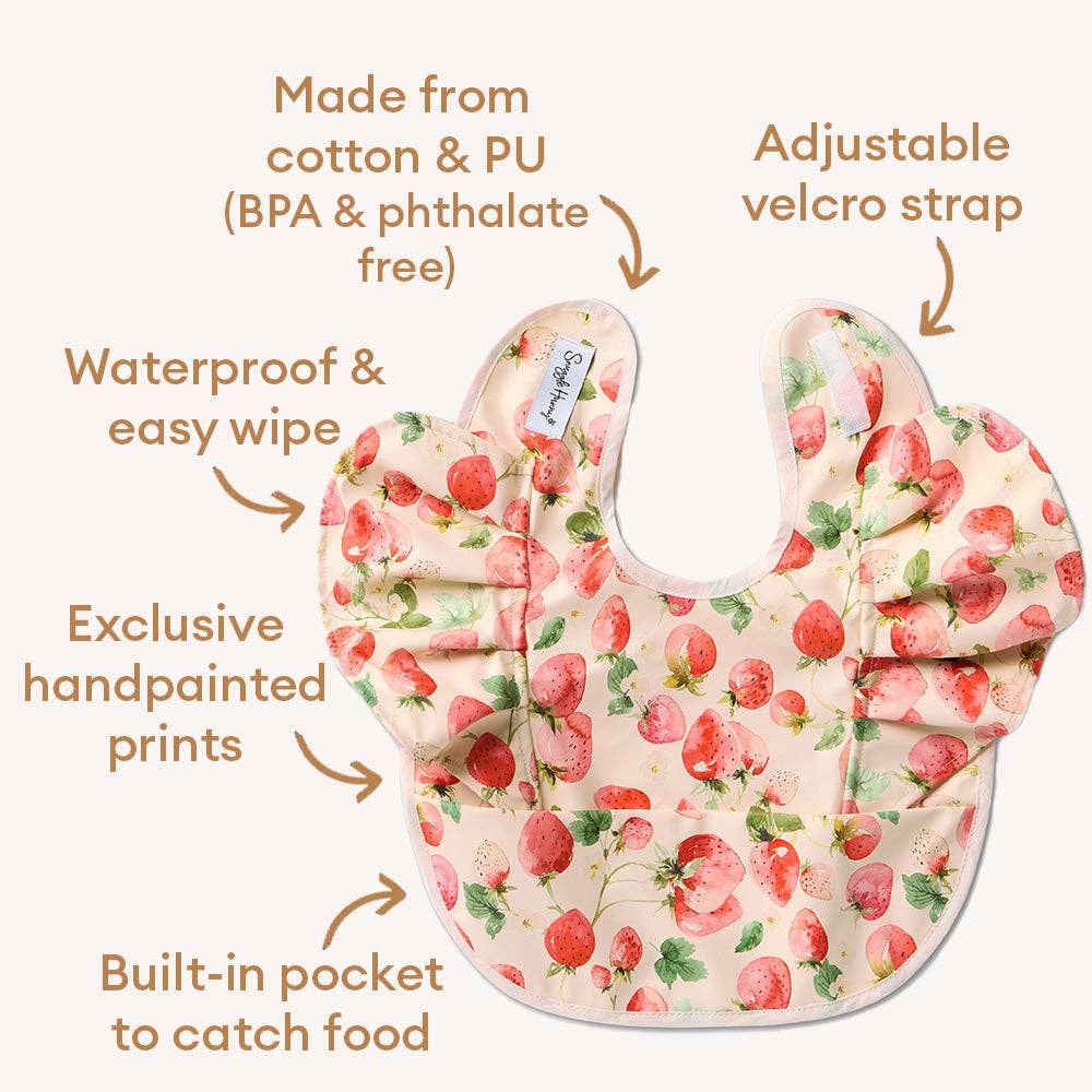 Strawberry Frill Snuggle Bib