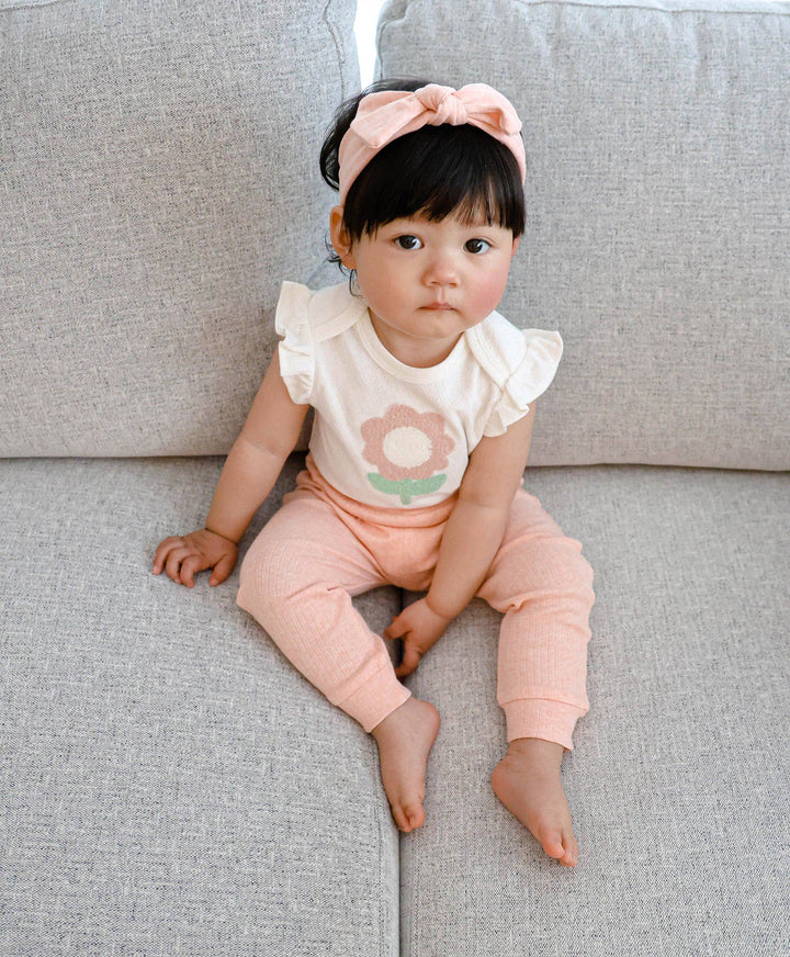 Comfy Baby Leggings - Heather Pink