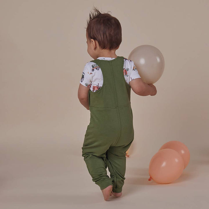 Olive Organic Joey Overalls