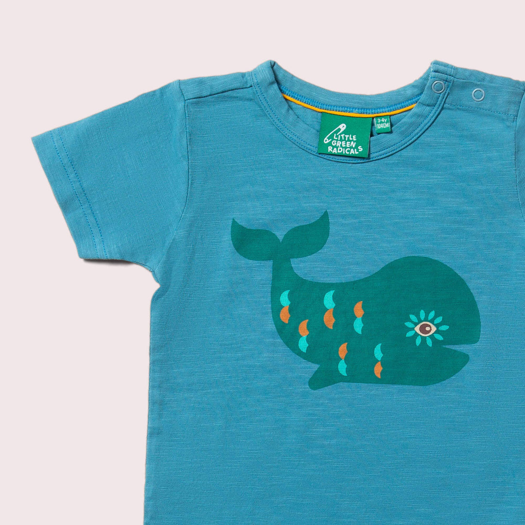 Blue Whale Short Sleeve T Shirt