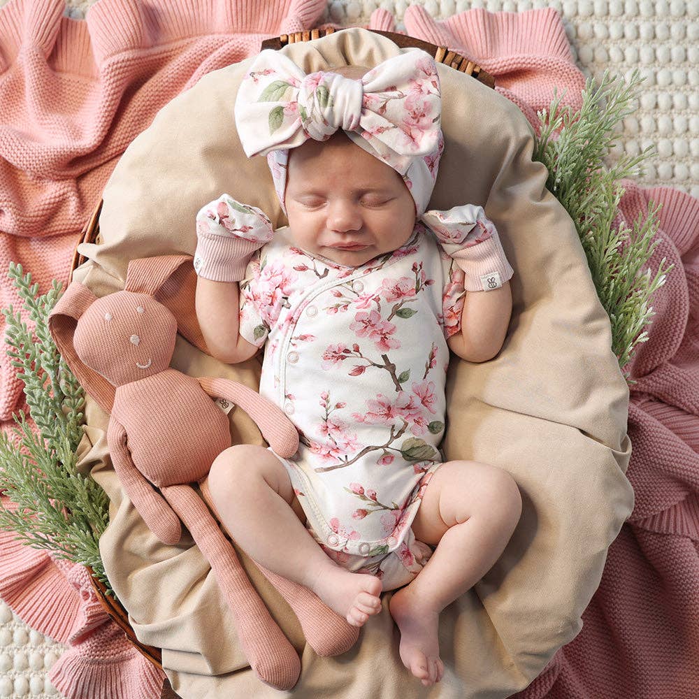 Cherry Blossom Organic Cotton Mittens