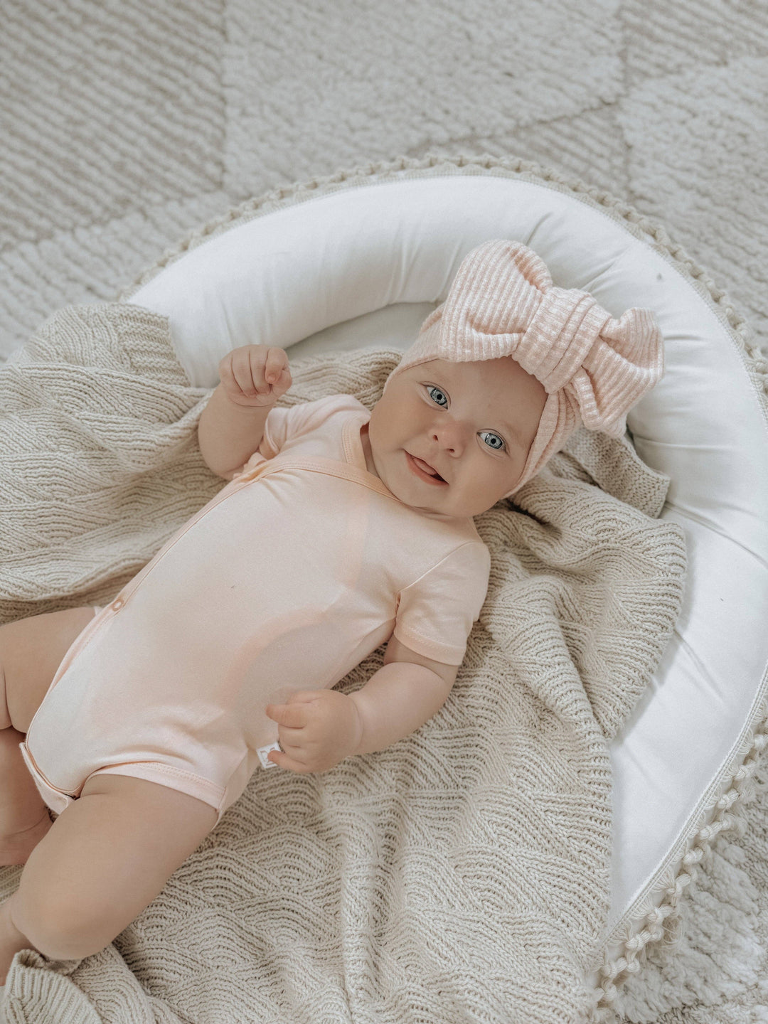 Bamboo/Organic Cotton Willow Bodysuit - Blush