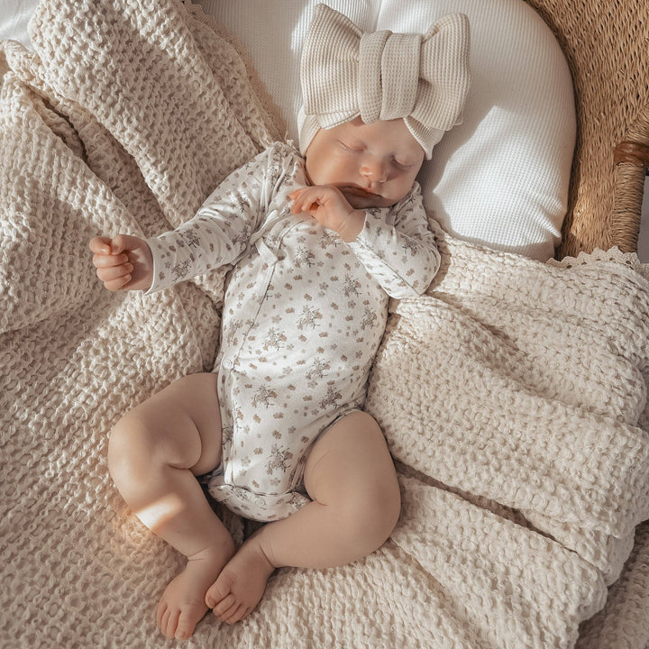 Bamboo/Organic Cotton Kali Bodysuit - Vanilla Bouquet