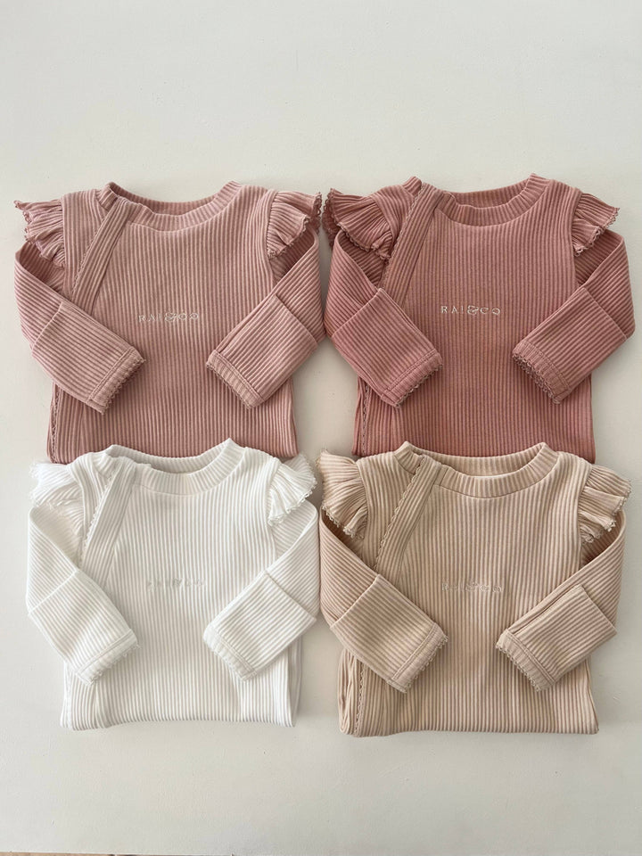 Frill Ribbed Onesie