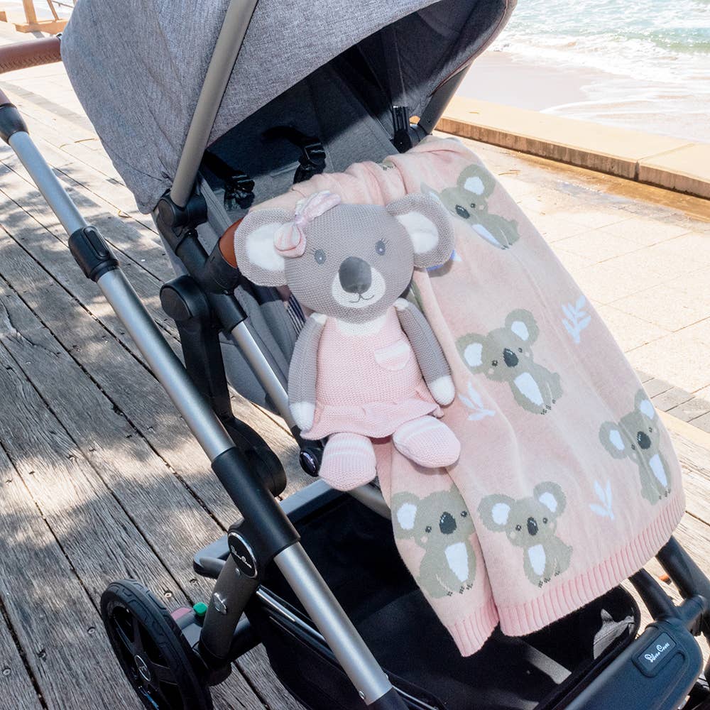 Australiana Baby Blanket - Koala/Blush