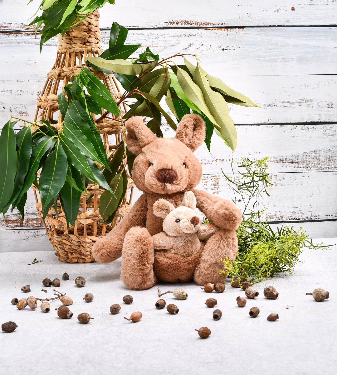 Petite Vous Koko the Kangaroo and Baby Jojo Soft Toy