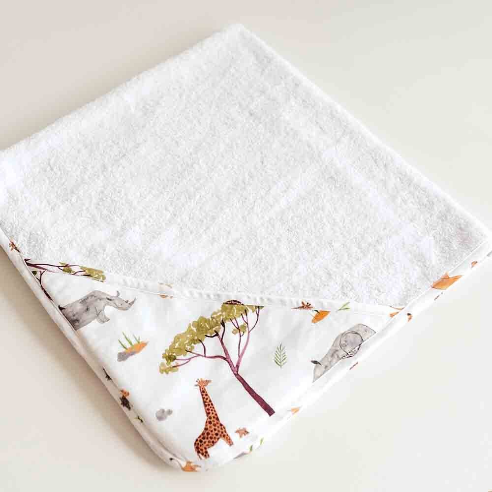 Safari Organic Hooded Baby Towel