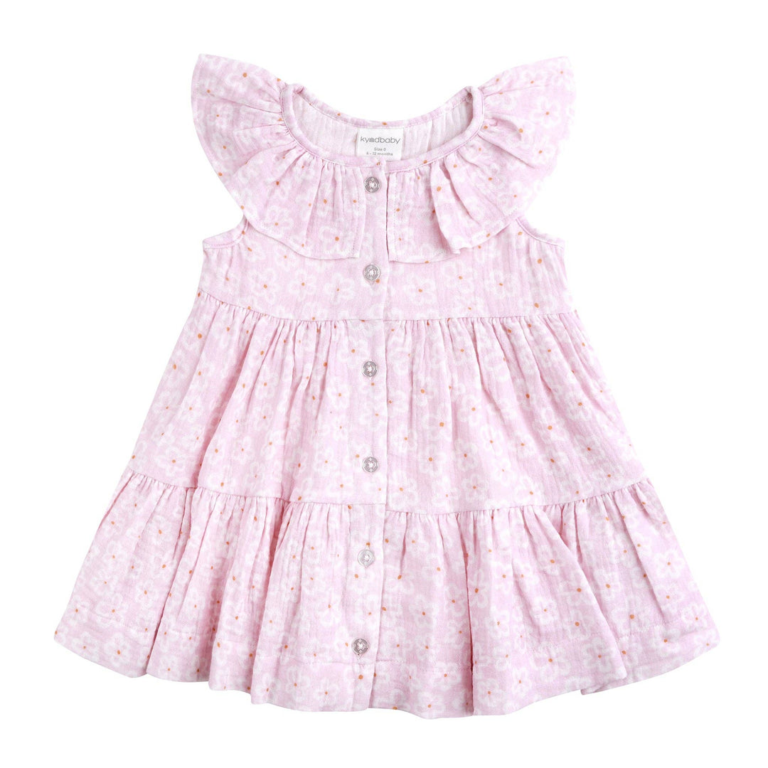 Print Tiered Dress - Frangipani