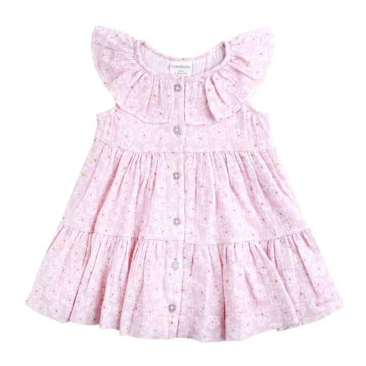 Print Tiered Dress - Frangipani