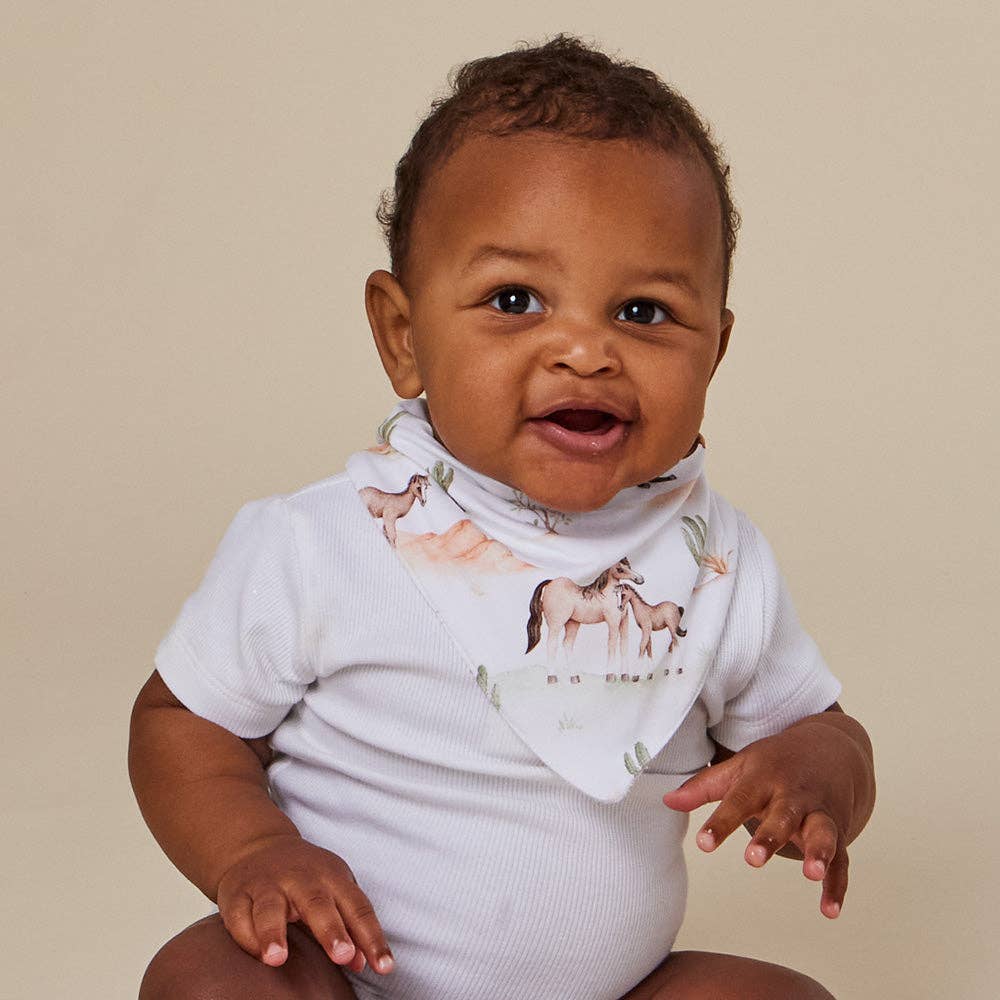 Wild Horses Organic Dribble Bib