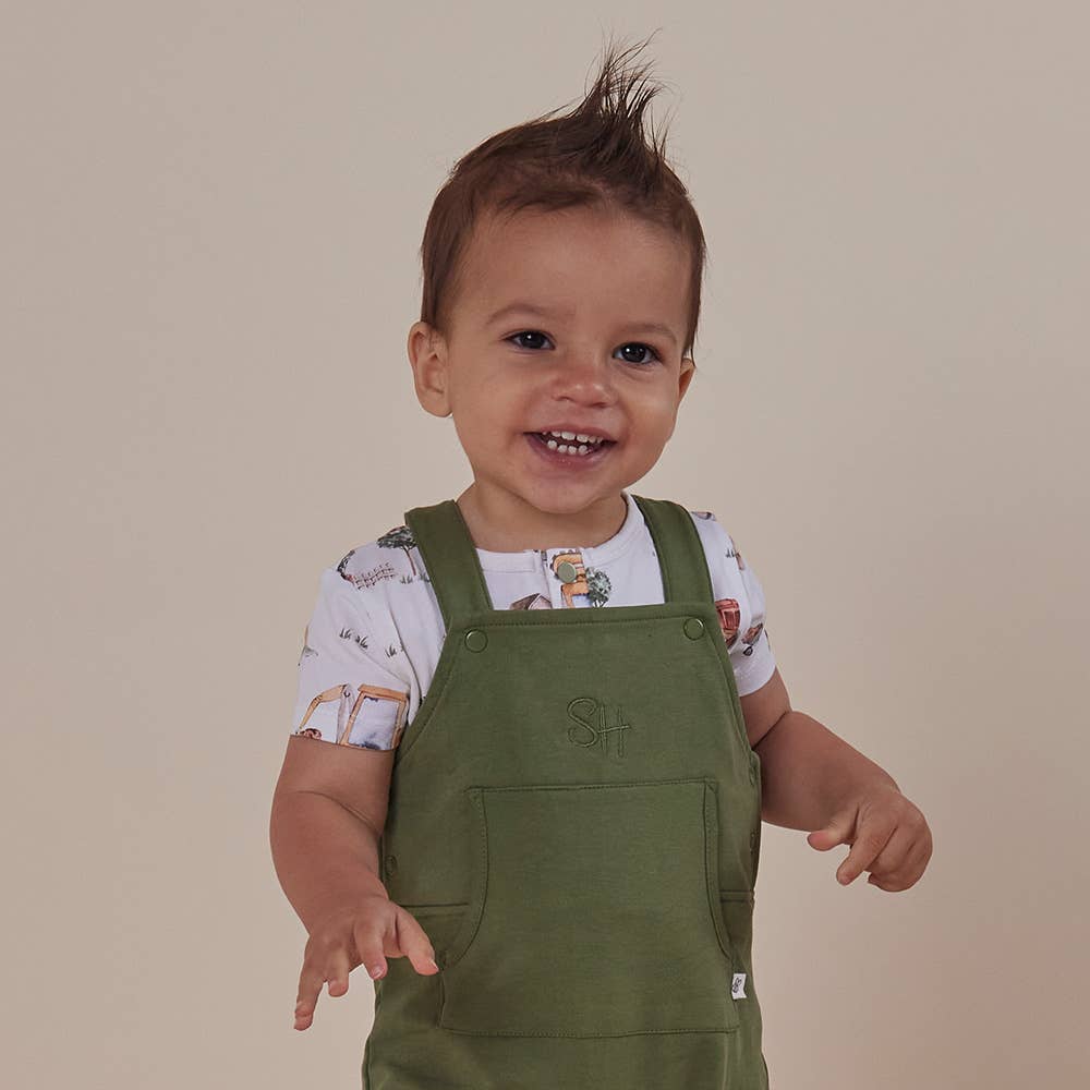 Olive Organic Joey Overalls