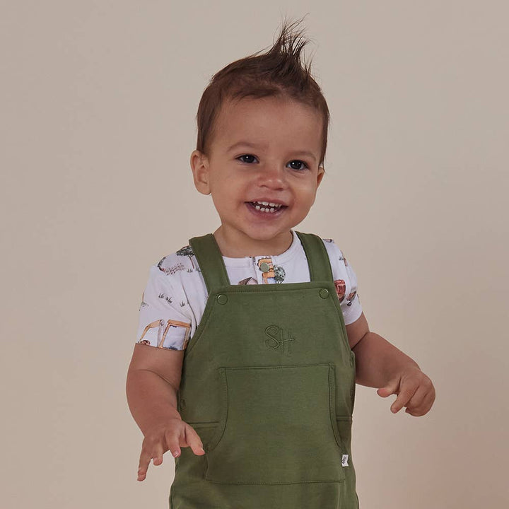 Olive Organic Joey Overalls