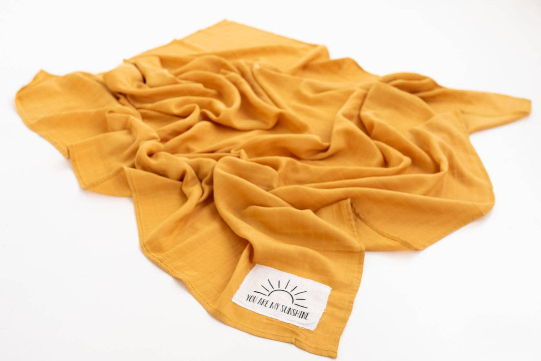 You are my sunshine Mustard Muslin Swaddle