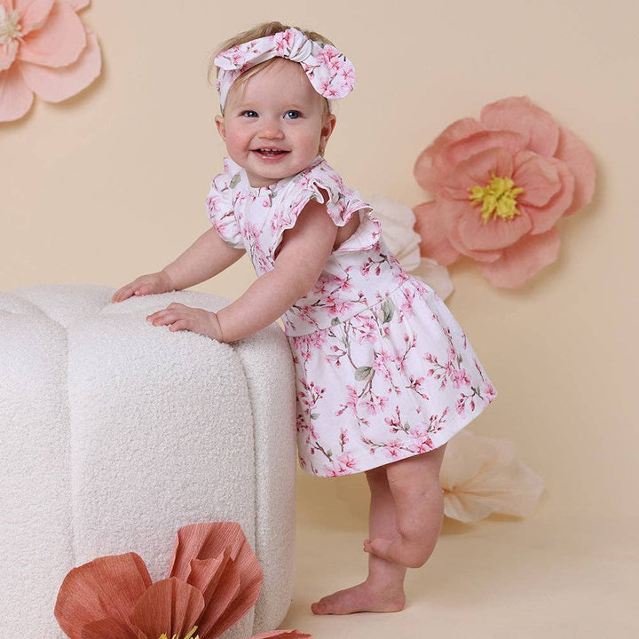 Cherry Blossom Short Sleeve Organic Dress