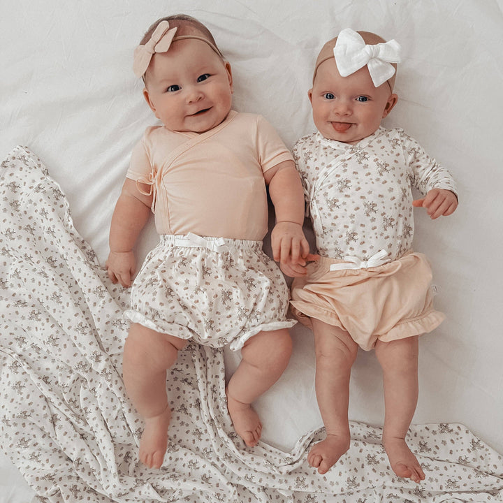 Bamboo/Organic Cotton Kali Bodysuit - Vanilla Bouquet