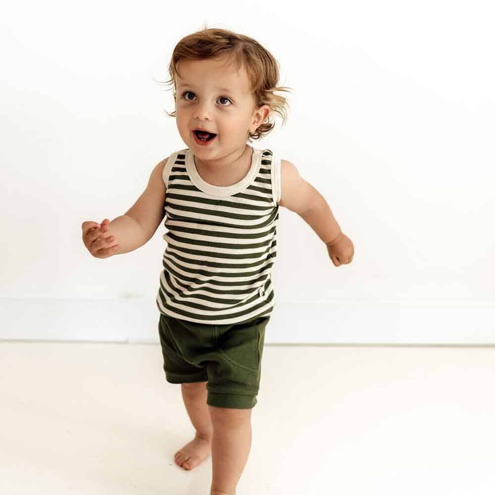 Olive Organic Shorts