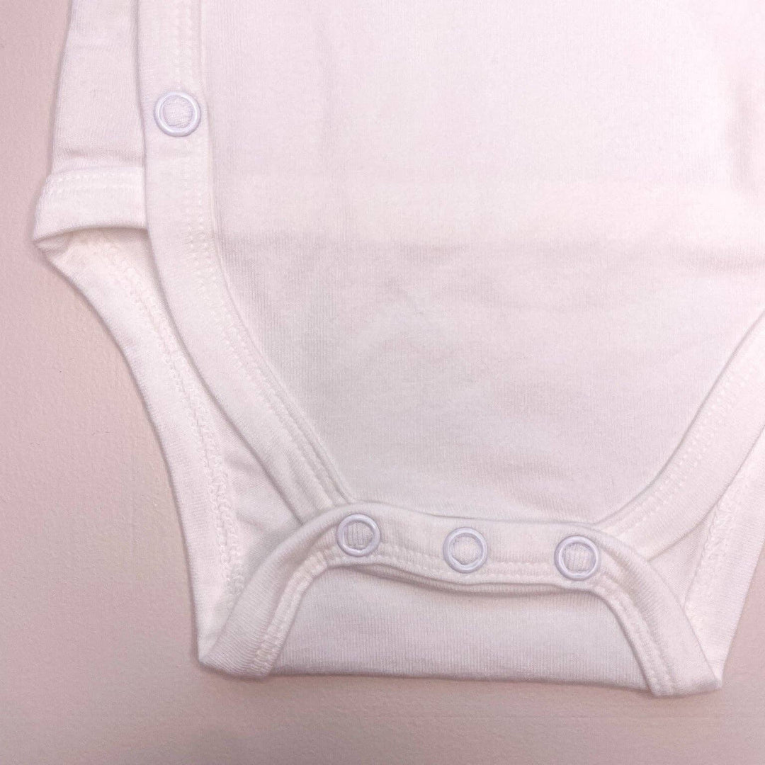 Bamboo/Organic Cotton Freya Long Sleeve Bodysuit - White