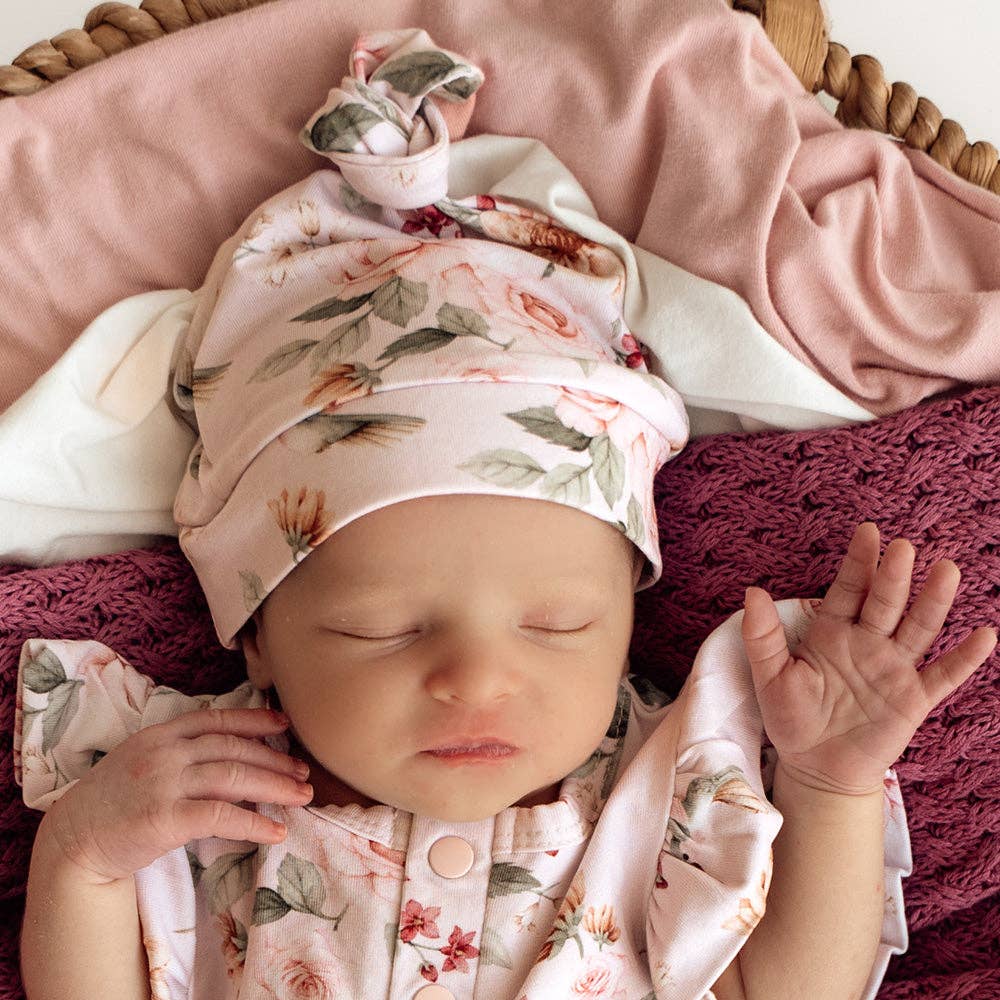 Birds & Blooms Organic Knotted Beanie