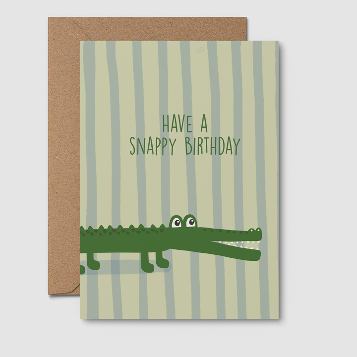 Snappy Birthday Crocodile Greeting Card