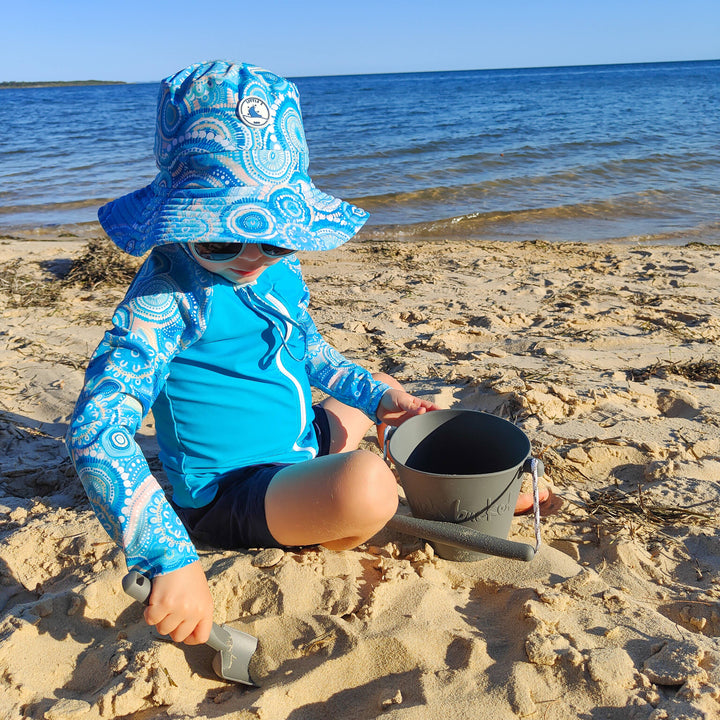 REVERSIBLE SWIM HAT ~ CALLED HOME TO THE OCEAN