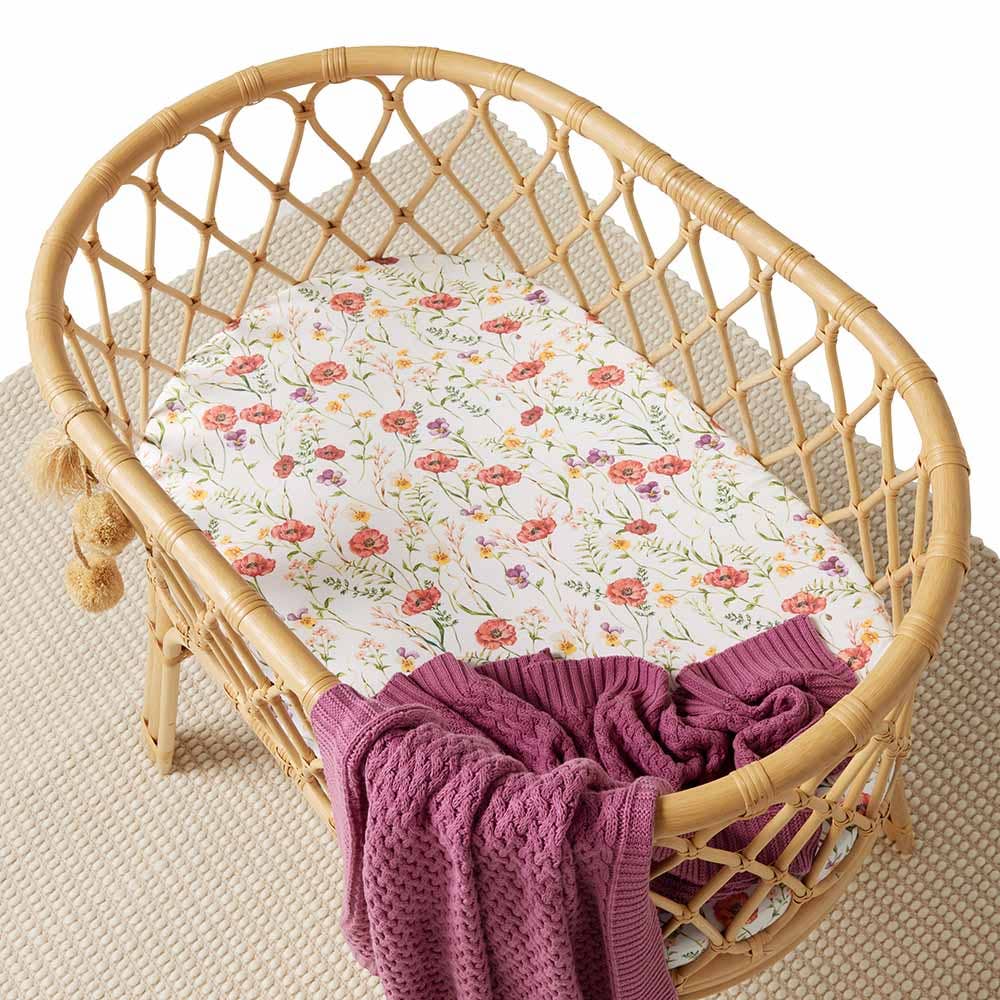 Meadow Organic Bassinet Sheet / Change Pad Cover