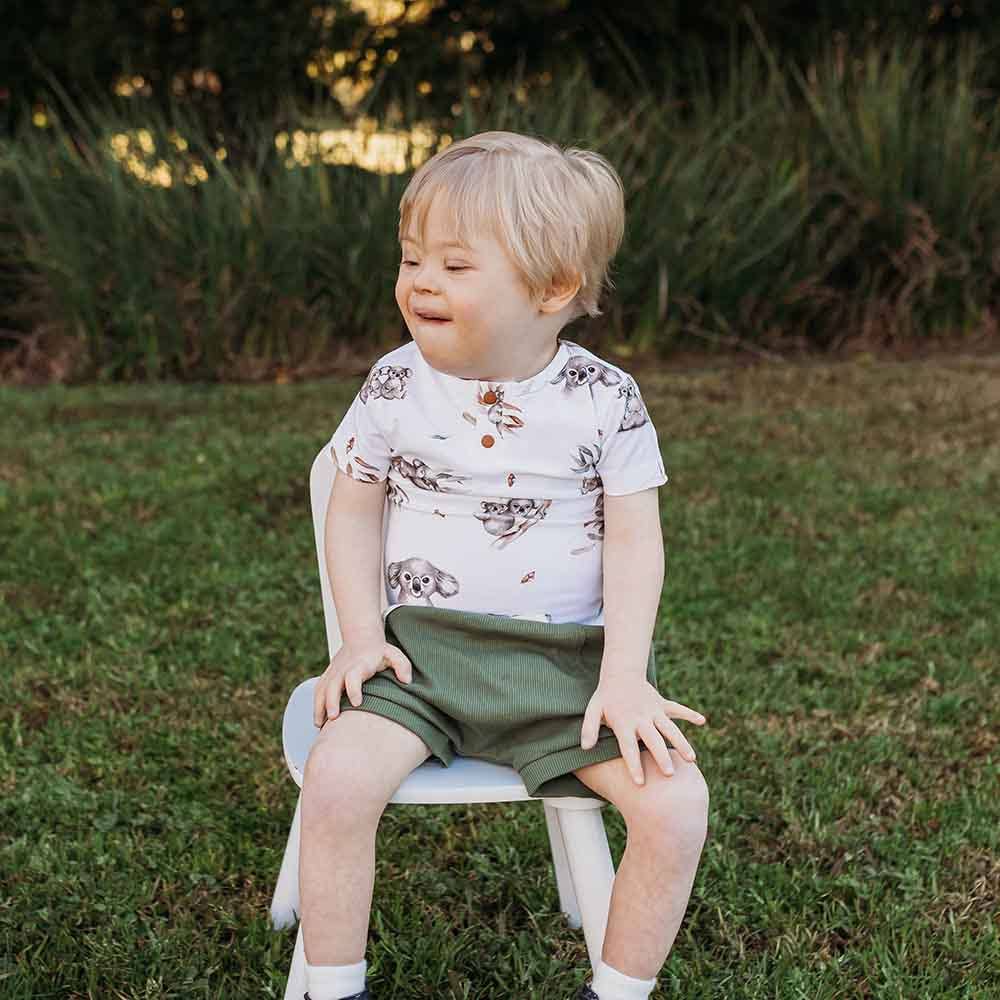 Koala Short Sleeve Organic Bodysuit