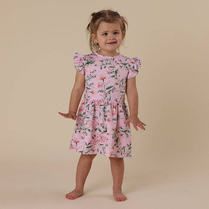 Pink Wattle Short Sleeve Organic Dress
