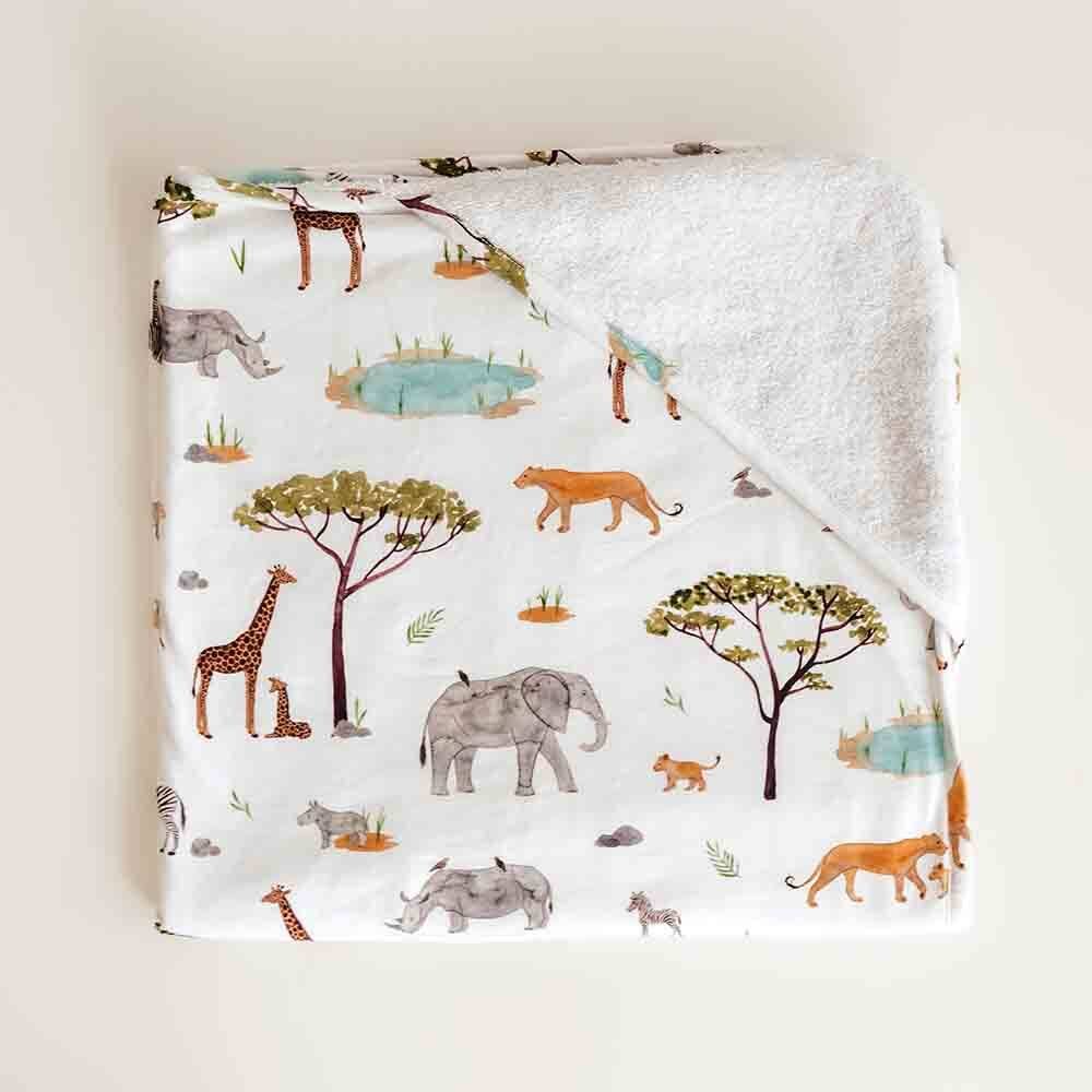 Safari Organic Hooded Baby Towel