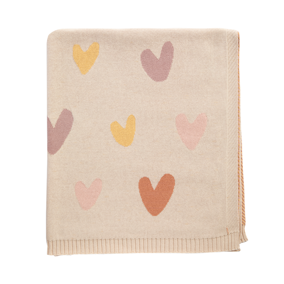 Jacquard Blanket - Bohemian Bliss/ Hearts