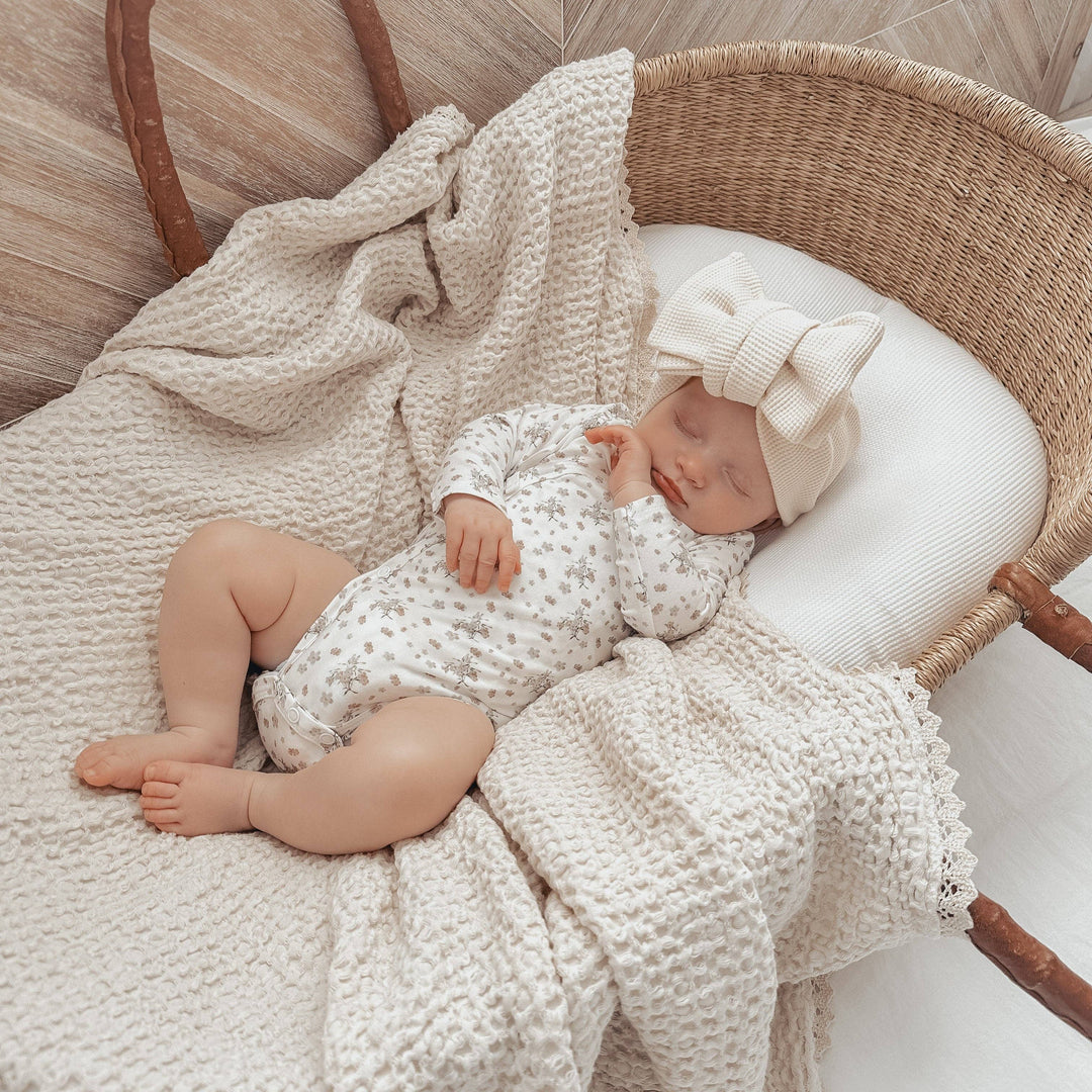 Bamboo/Organic Cotton Kali Bodysuit - Vanilla Bouquet
