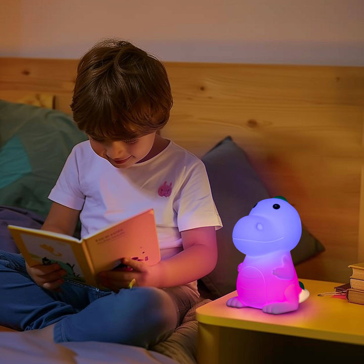 Dinosaur LED Night Light USB Rechargeable Animal Touch Control Lamp