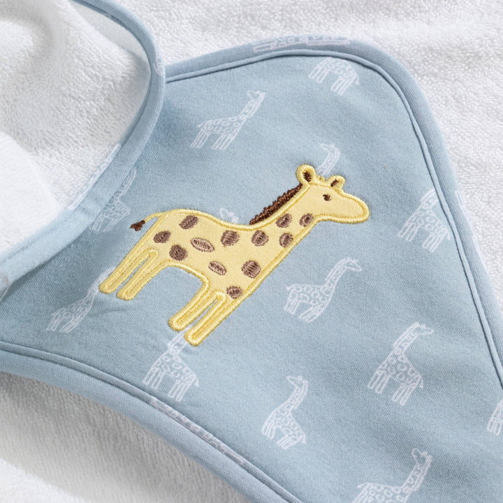 Hooded Towel- Giraffe Applique - Wild Safari