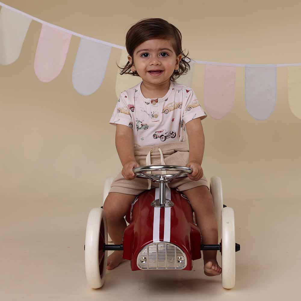 Vintage Cars Short Sleeve Organic Bodysuit