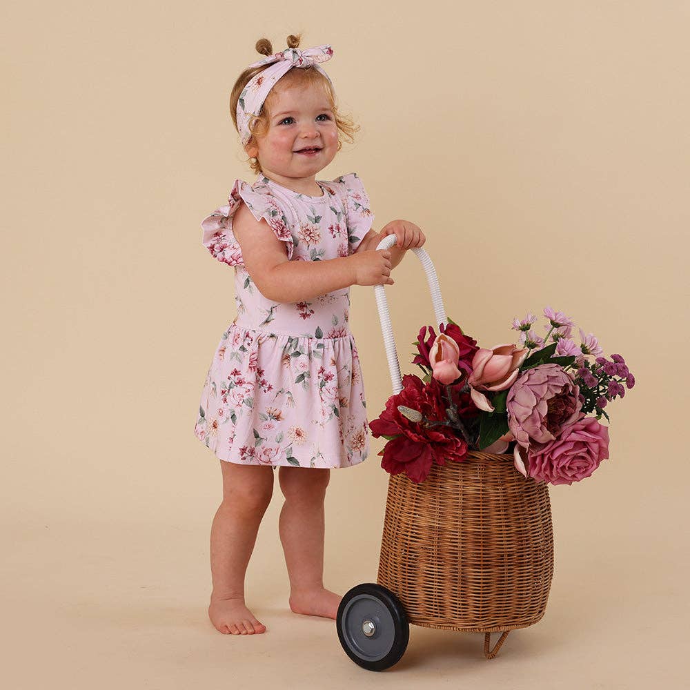 Birds & Blooms Short Sleeve Organic Dress