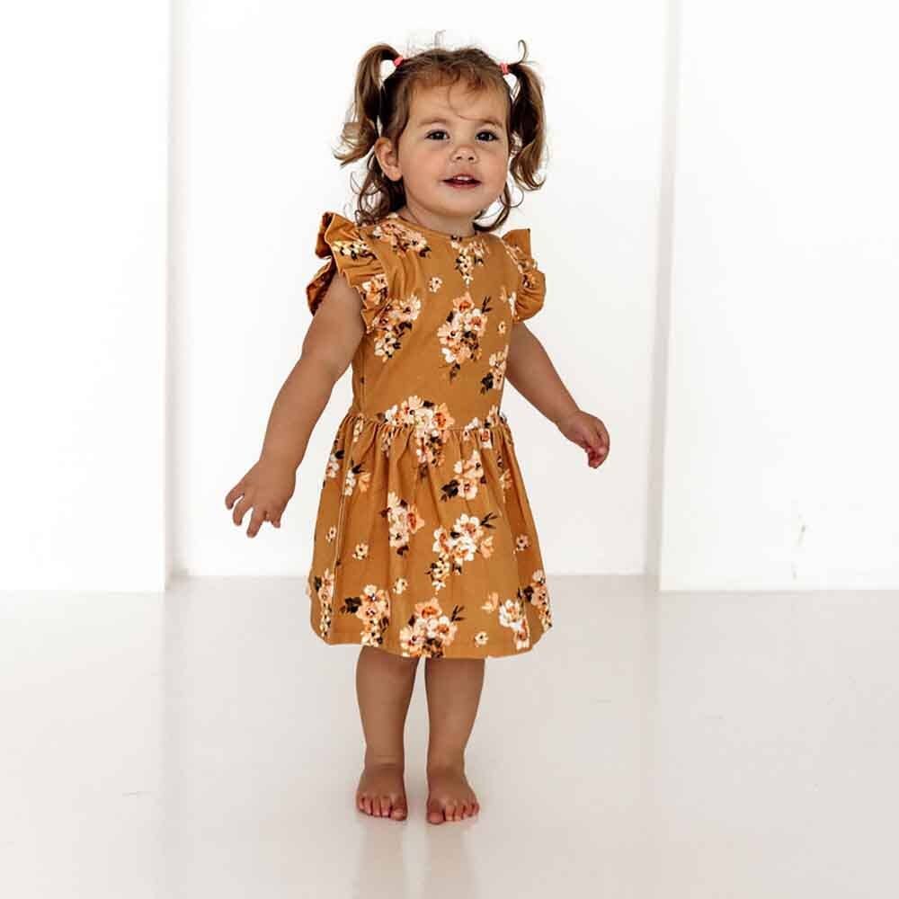 Golden Flower Organic Dress