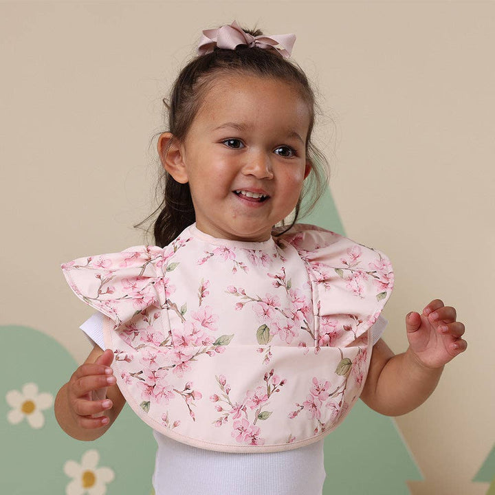 Cherry Blossom Frill Snuggle Bib