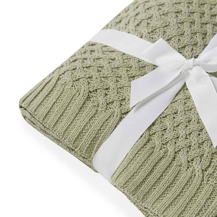 Dewkist Diamond Knit Organic Baby Blanket