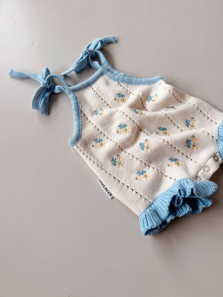 Bloom Pointelle Tie Romper | Pansy