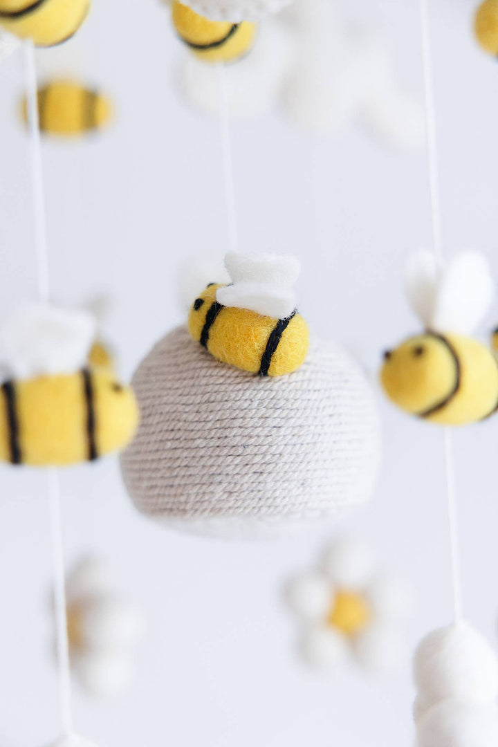 Bee and Flower Baby Crib Mobile