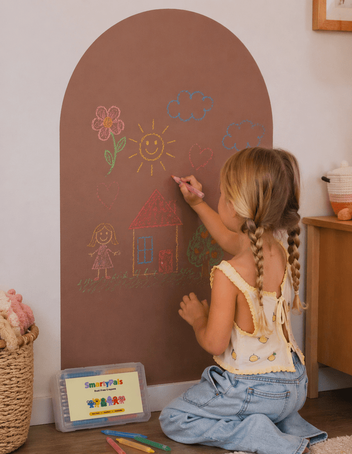 Dustless Chalk Crayons 12 Pack | Non-Toxic Twist-Up Crayons for Kids