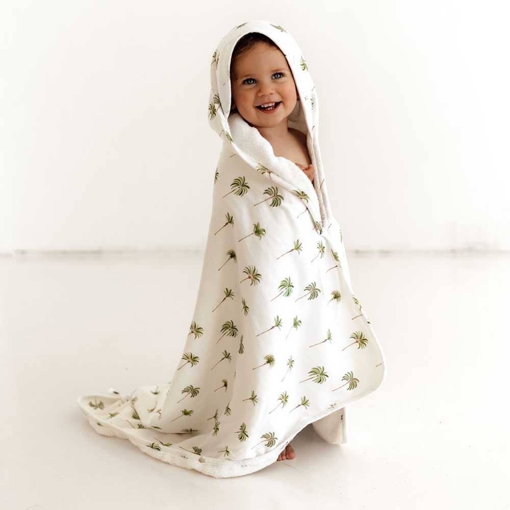 Green Palm Organic Hooded Towel