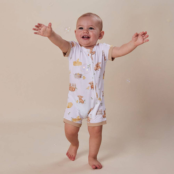 Highland Cows Organic Snuggle Shortie