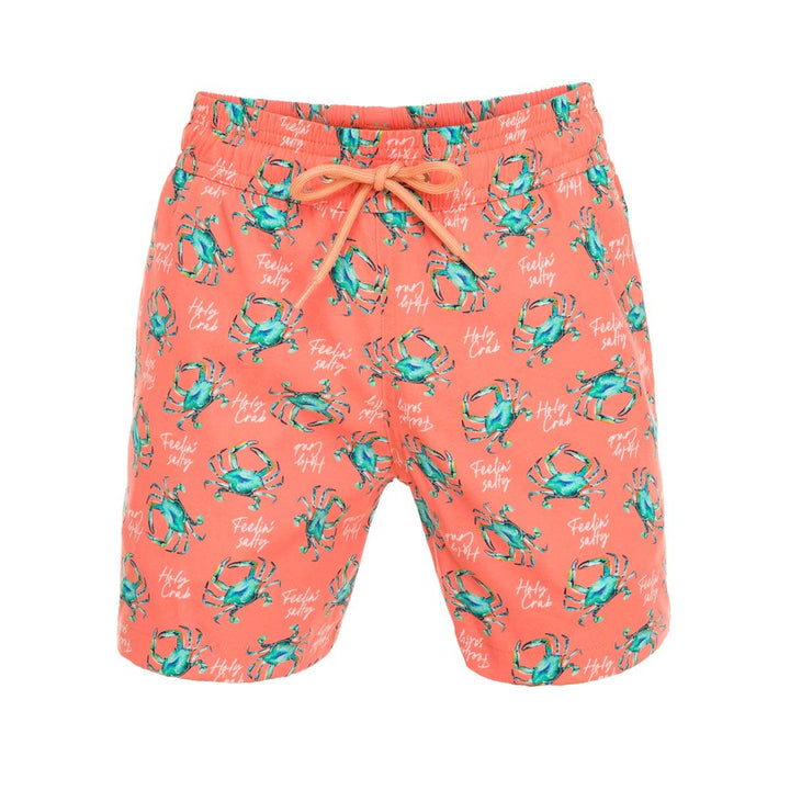 Orange Crabs Boy's Swim Shorts