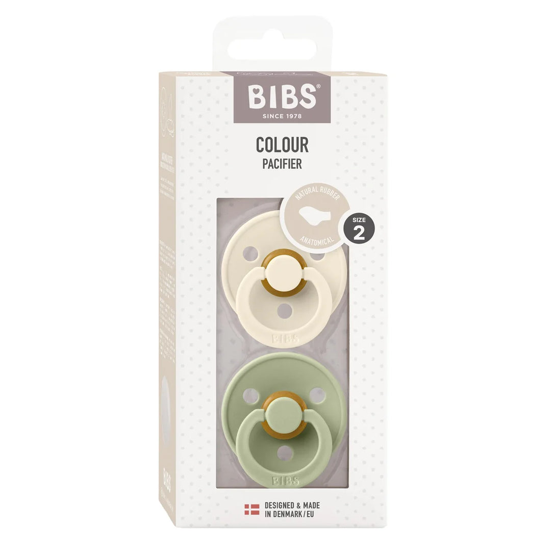 BIBS pacifier S2 - Ivory & Sage - (2pk)