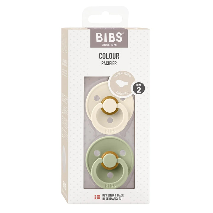 BIBS pacifier S2 - Ivory & Sage - (2pk)