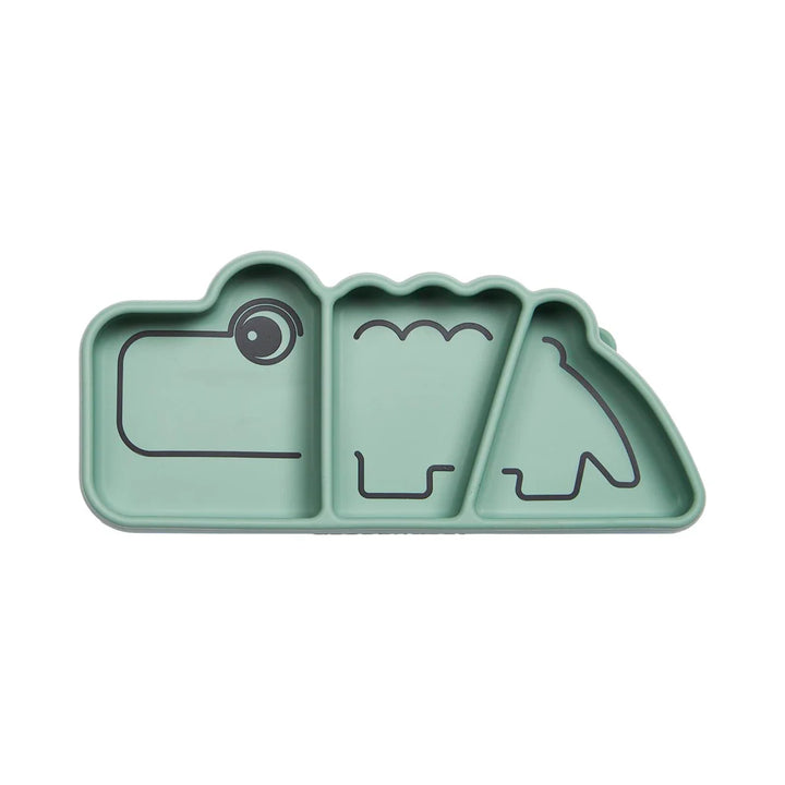 Done by Deer Silicone Stick & Stay Croco Plate - Green